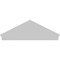 Ekena Millwork Peaked Cap Smooth Architectural PVC Combination Pediment, 62"W x 22-3/8"H x 2-3/4"P (Pitch 6/12) PEDPC062X225PKC00 - alternate 6